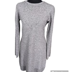 Clements Ribeiro Portobello cashmere grey dress with crystals on bodice size M